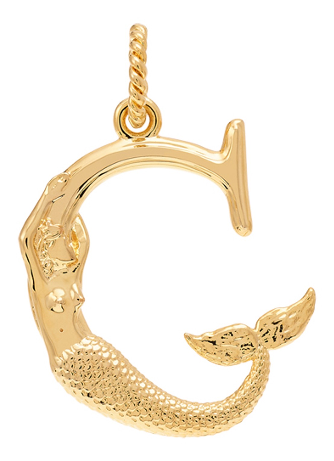 Anna + Nina Initial muse hanger G verguld - voorkant goud