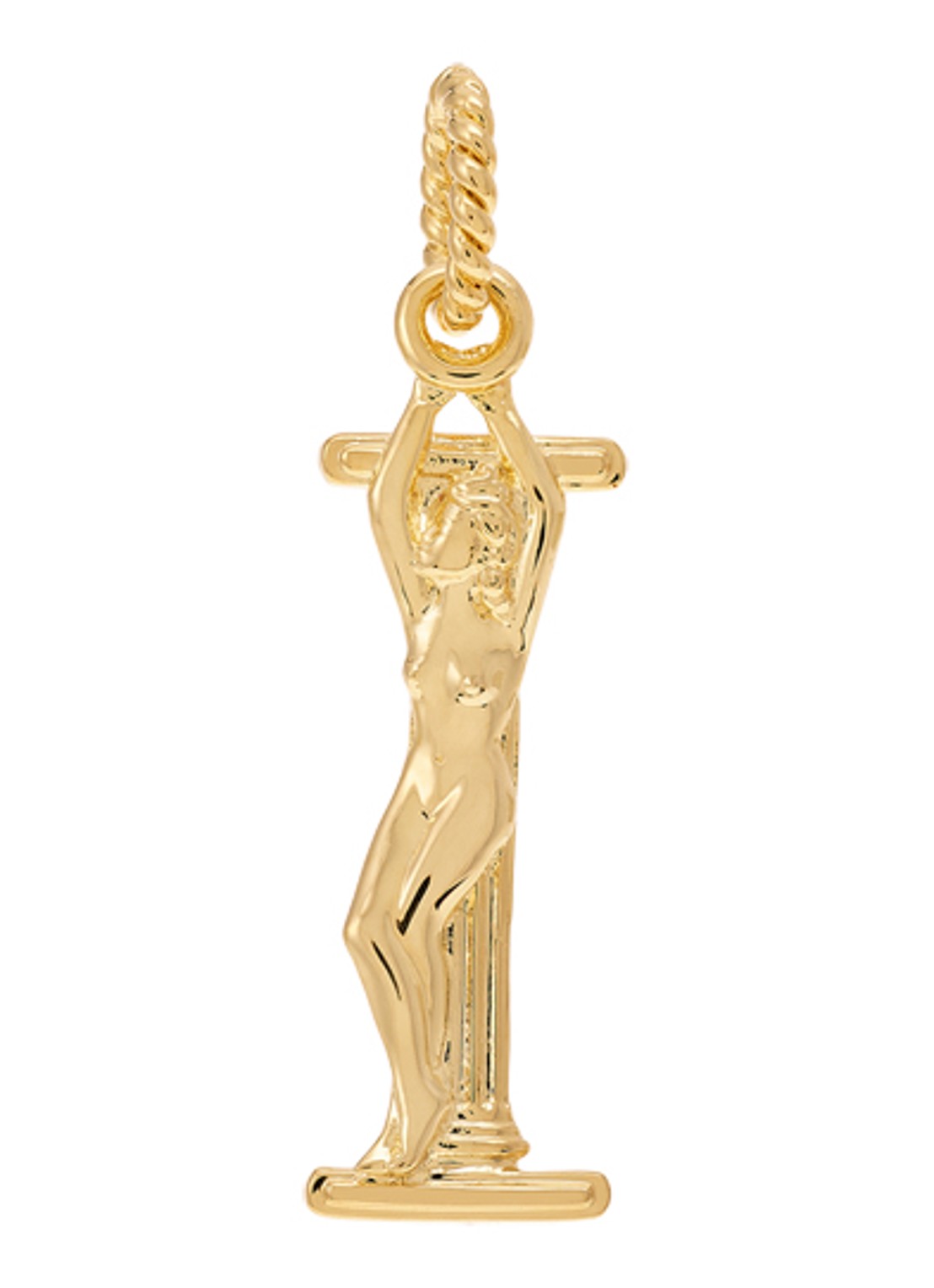 Anna + Nina Initial muse hanger I verguld - voorkant goud