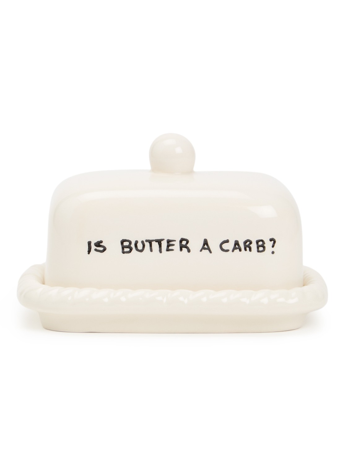 Anna + Nina Is Butter A Carb? botervloot 15 cm - voorkant gebroken wit
