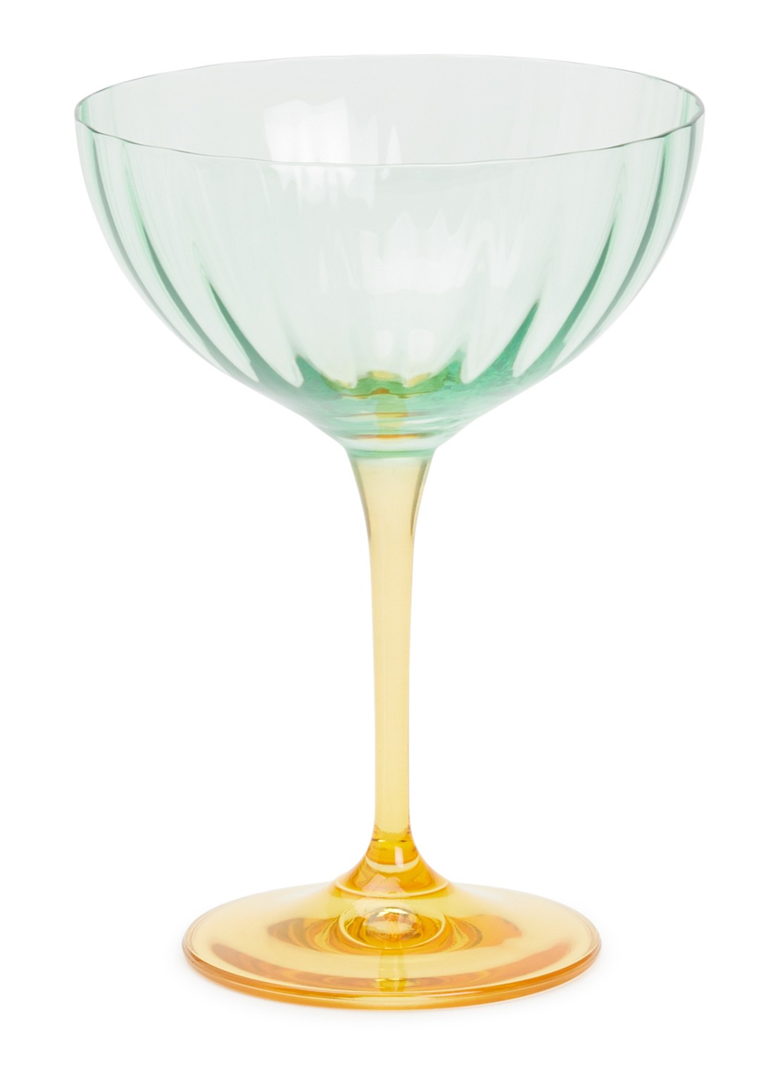 Anna + Nina Jazzy Arancia Optic champange glas  - voorkant blauw