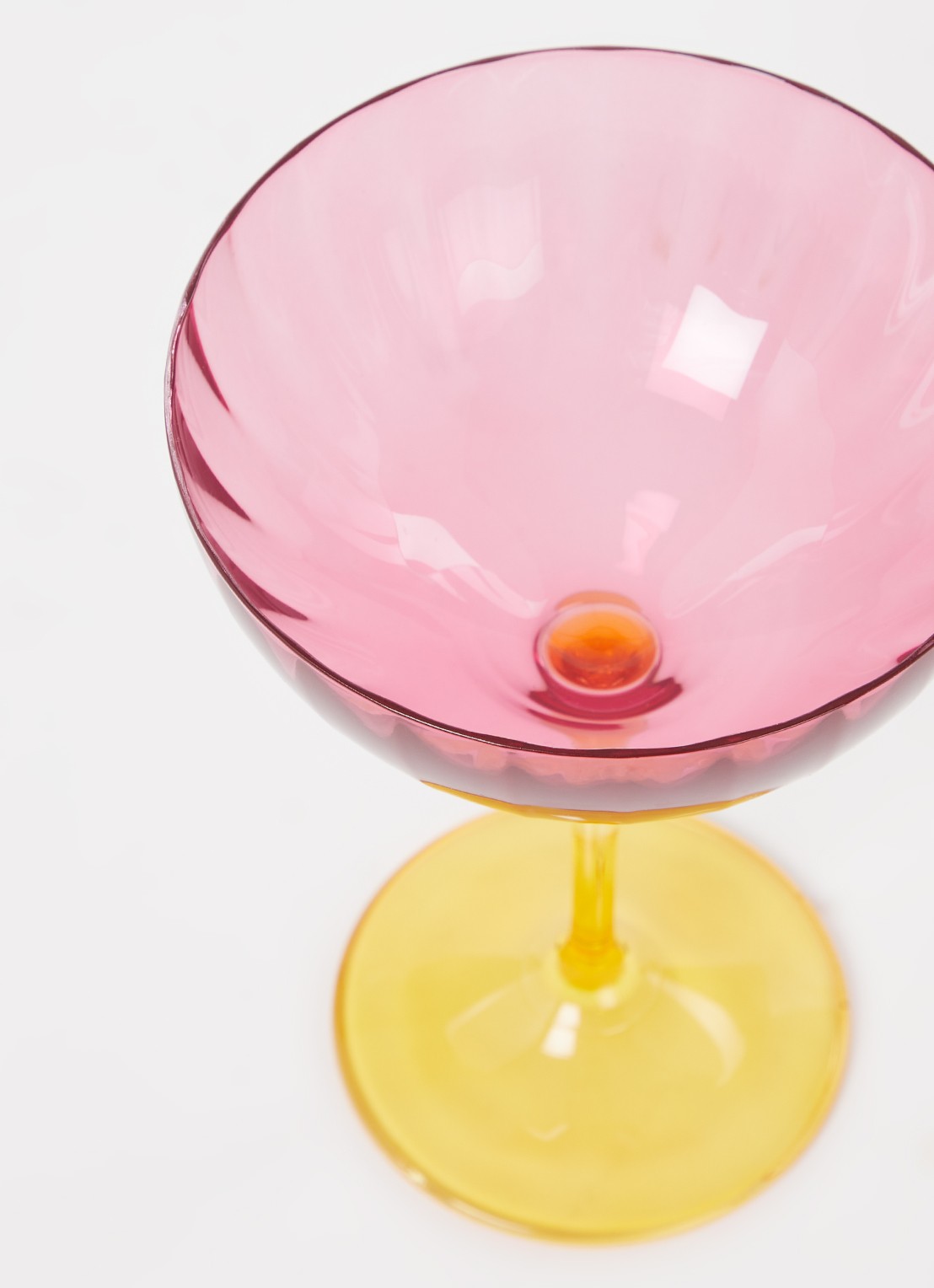 Anna + Nina Jazzy champagneglas 20 cl - voorkant 2 roze