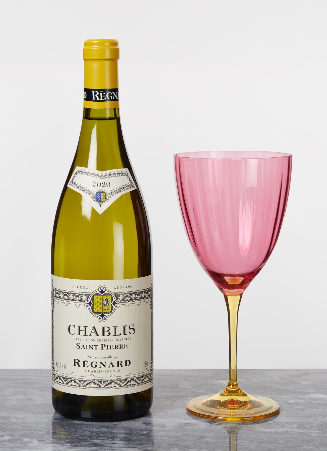 Anna + Nina Jazzy wijnglas 25 cl - voorkant 3 roze
