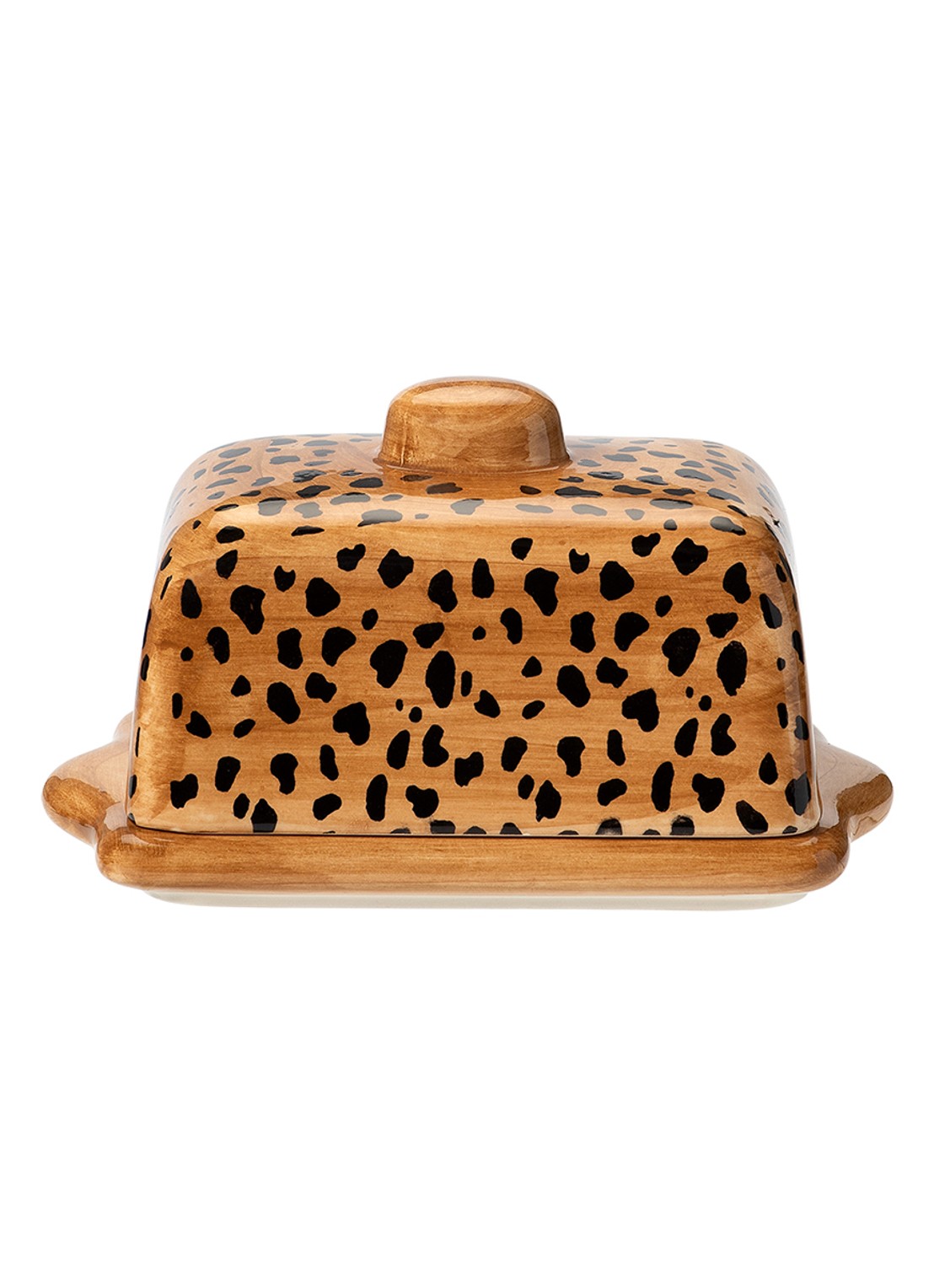 Anna + Nina Leopard botervloot 16,5 cm - voorkant 2 bruin