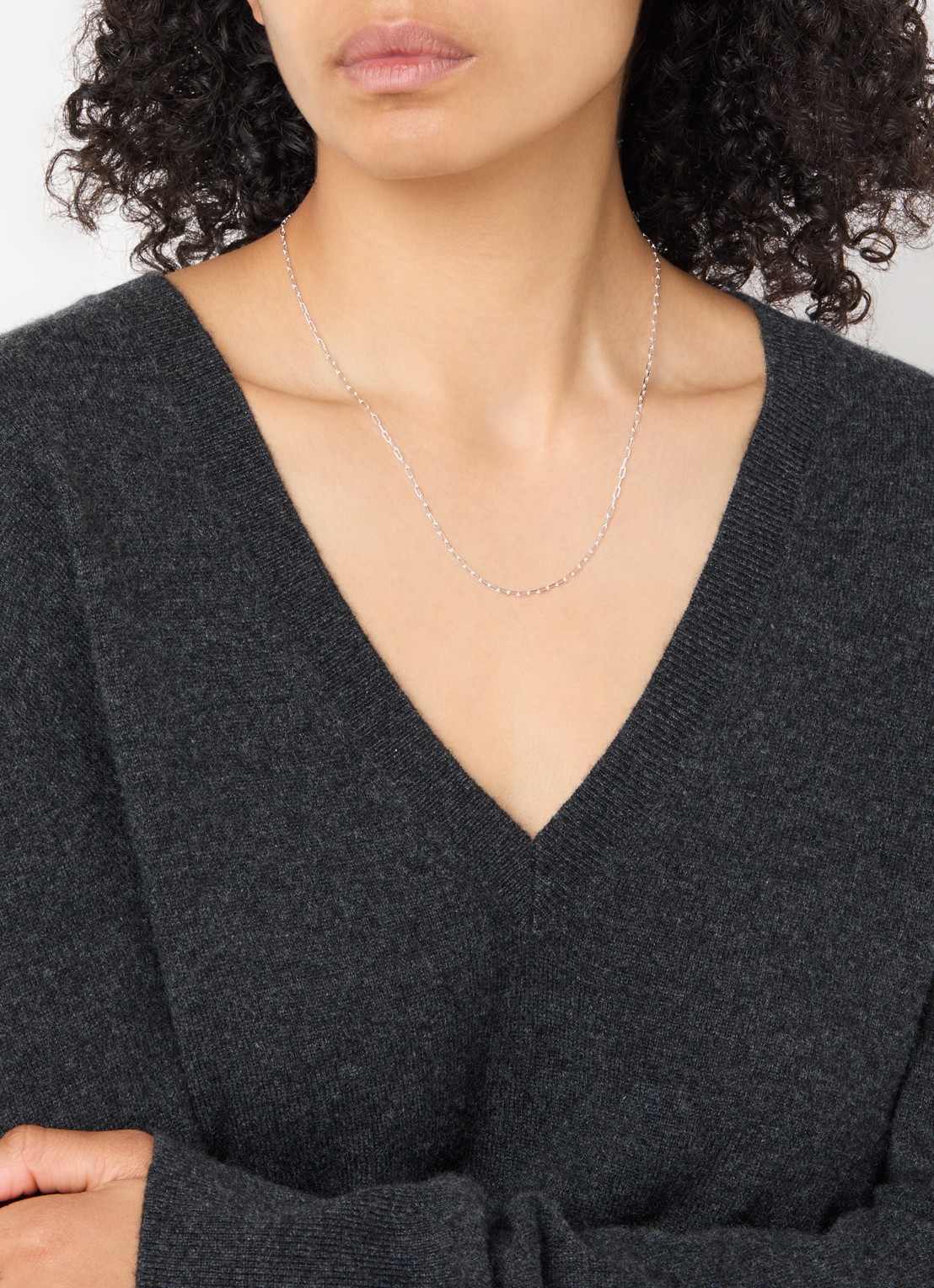 Anna + Nina Link ketting verguld - voorkant 2 zilver