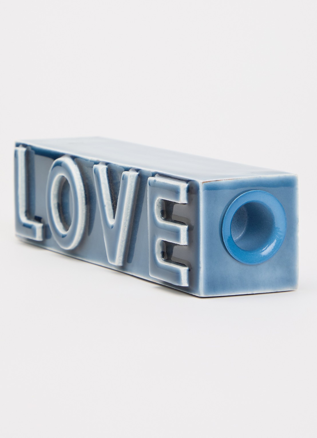 Anna + Nina Love Mist kandelaar - voorkant 2 blauw