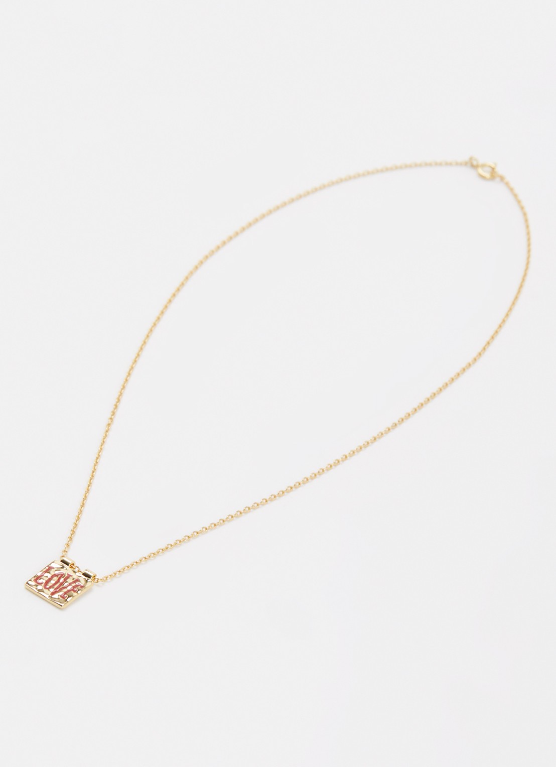 Anna + Nina Love Note ketting verguld - detail 3 goud