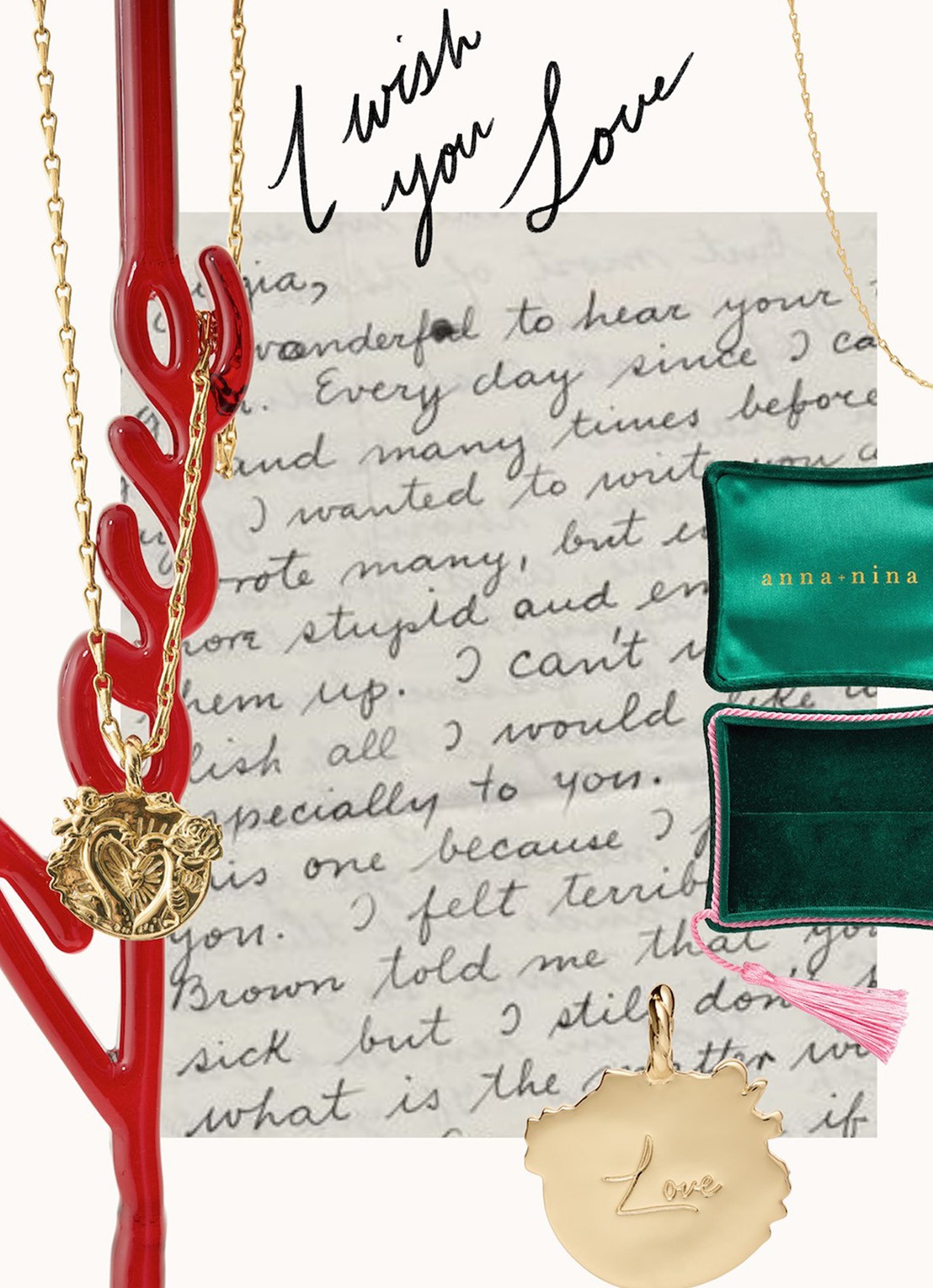 Anna + Nina Memorable love hanger verguld - detail 4 goud