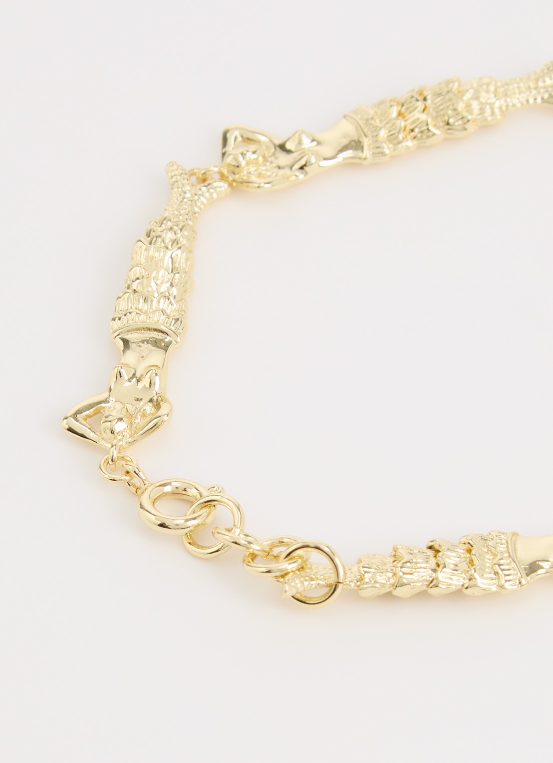 Anna + Nina Mermaid armband verguld - detail goud