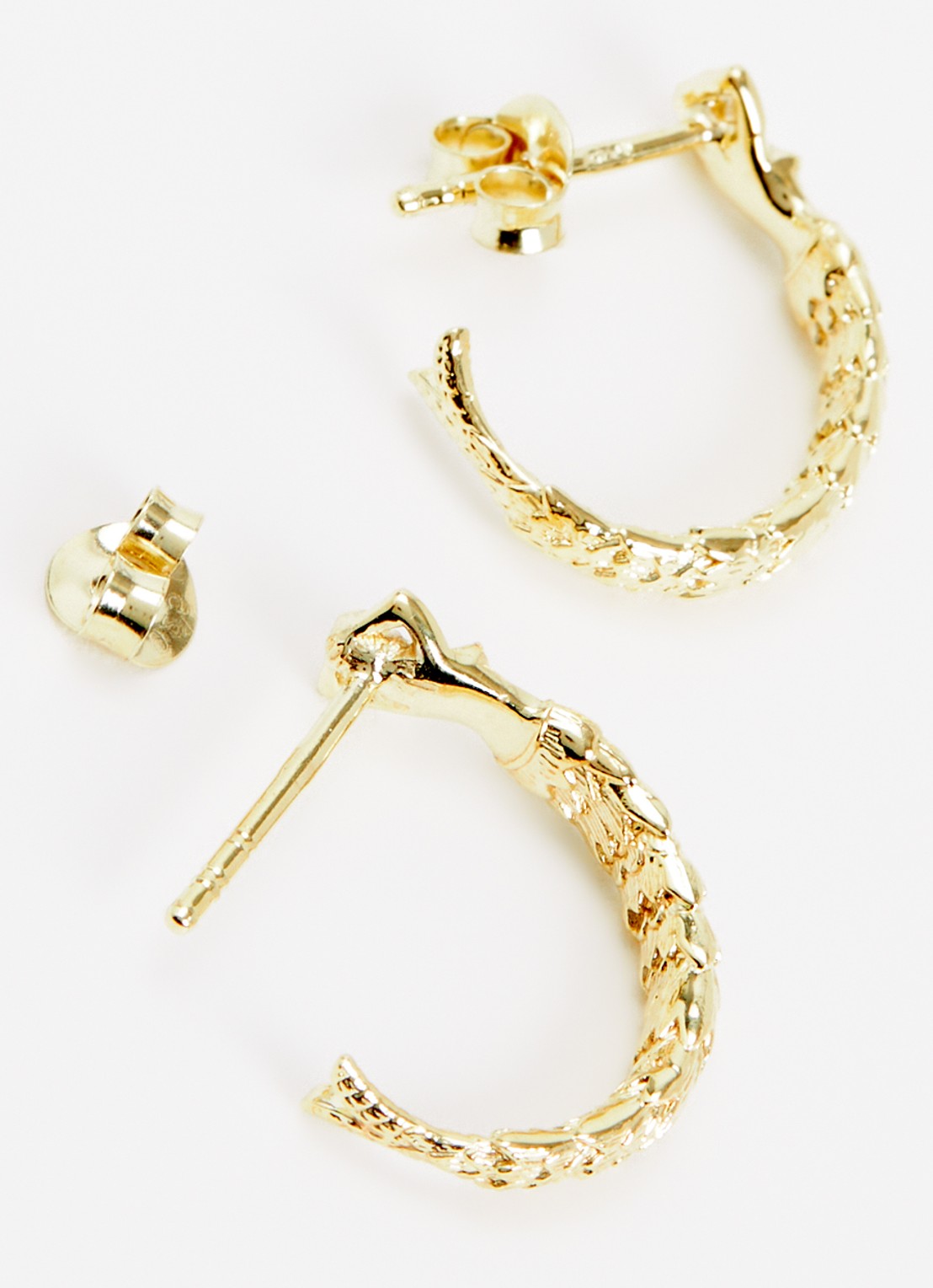 Anna + Nina Mermaid Small oorringen verguld - detail 2 goud
