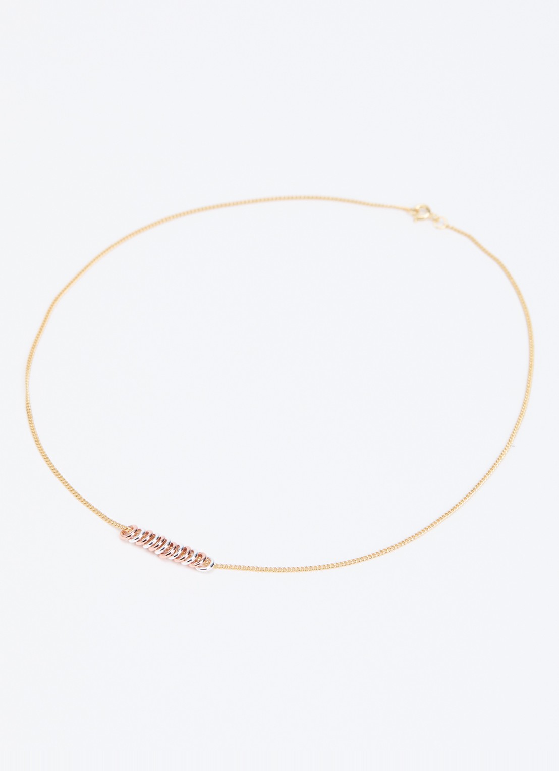 Anna + Nina Mix It Up ketting met hanger - detail 2 goud