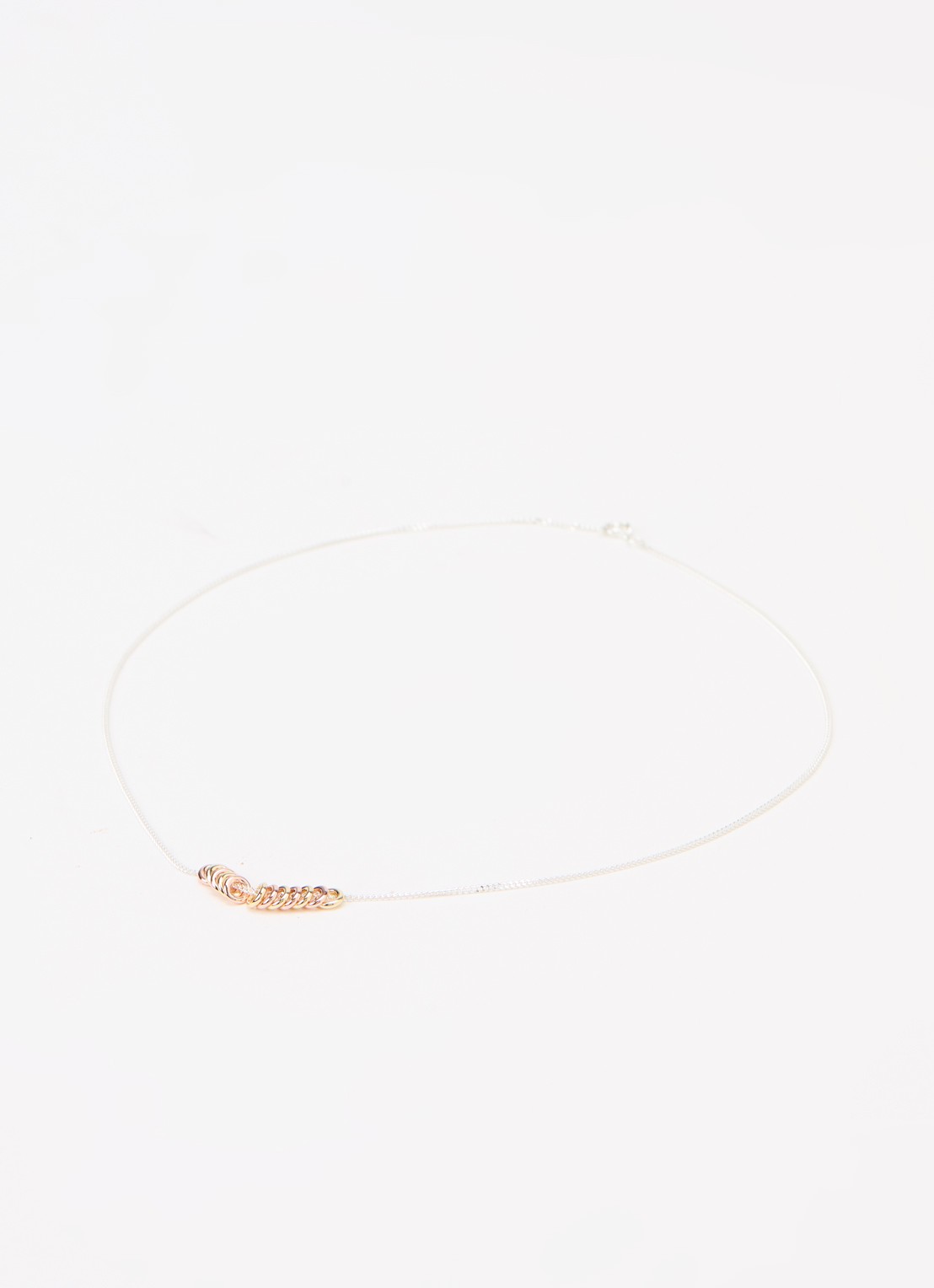 Anna + Nina Mix It Up ketting met hanger - detail 2 zilver