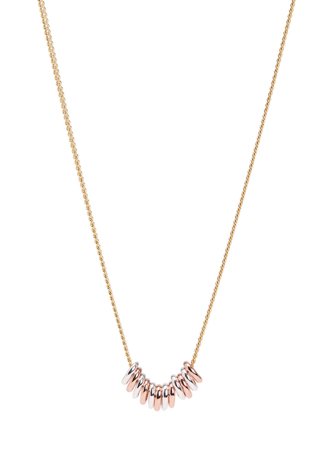 Anna + Nina Mix It Up ketting verguld - voorkant goud