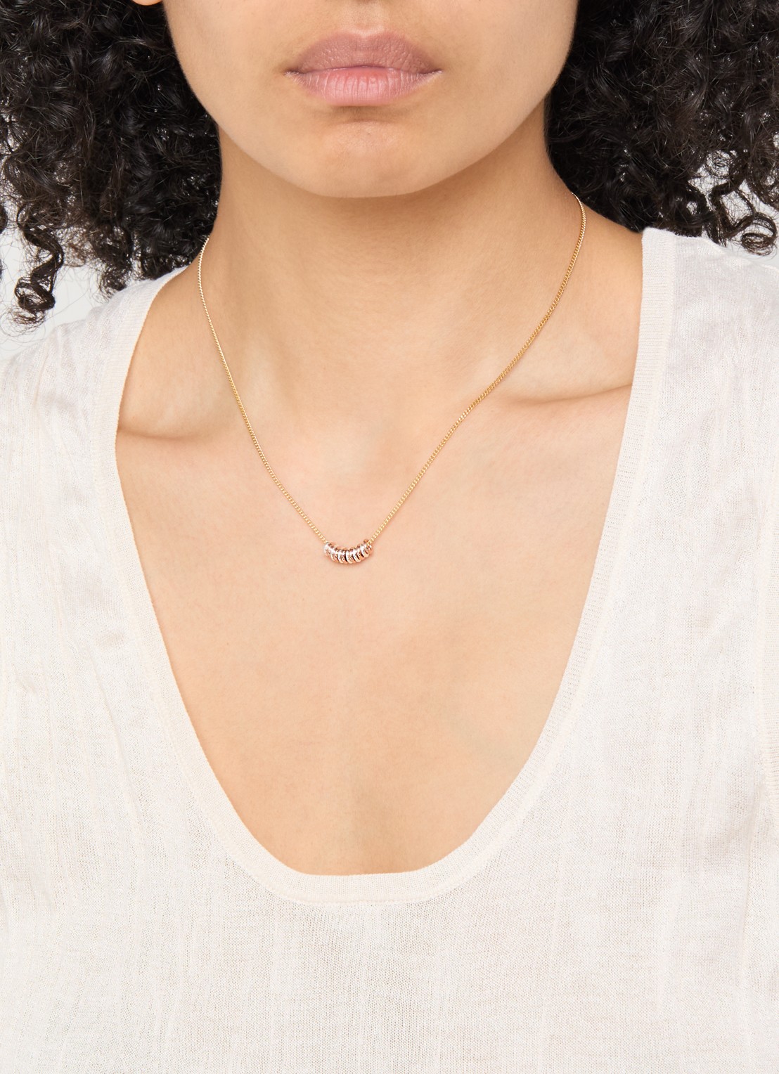 Anna + Nina Mix It Up ketting verguld - voorkant 2 goud