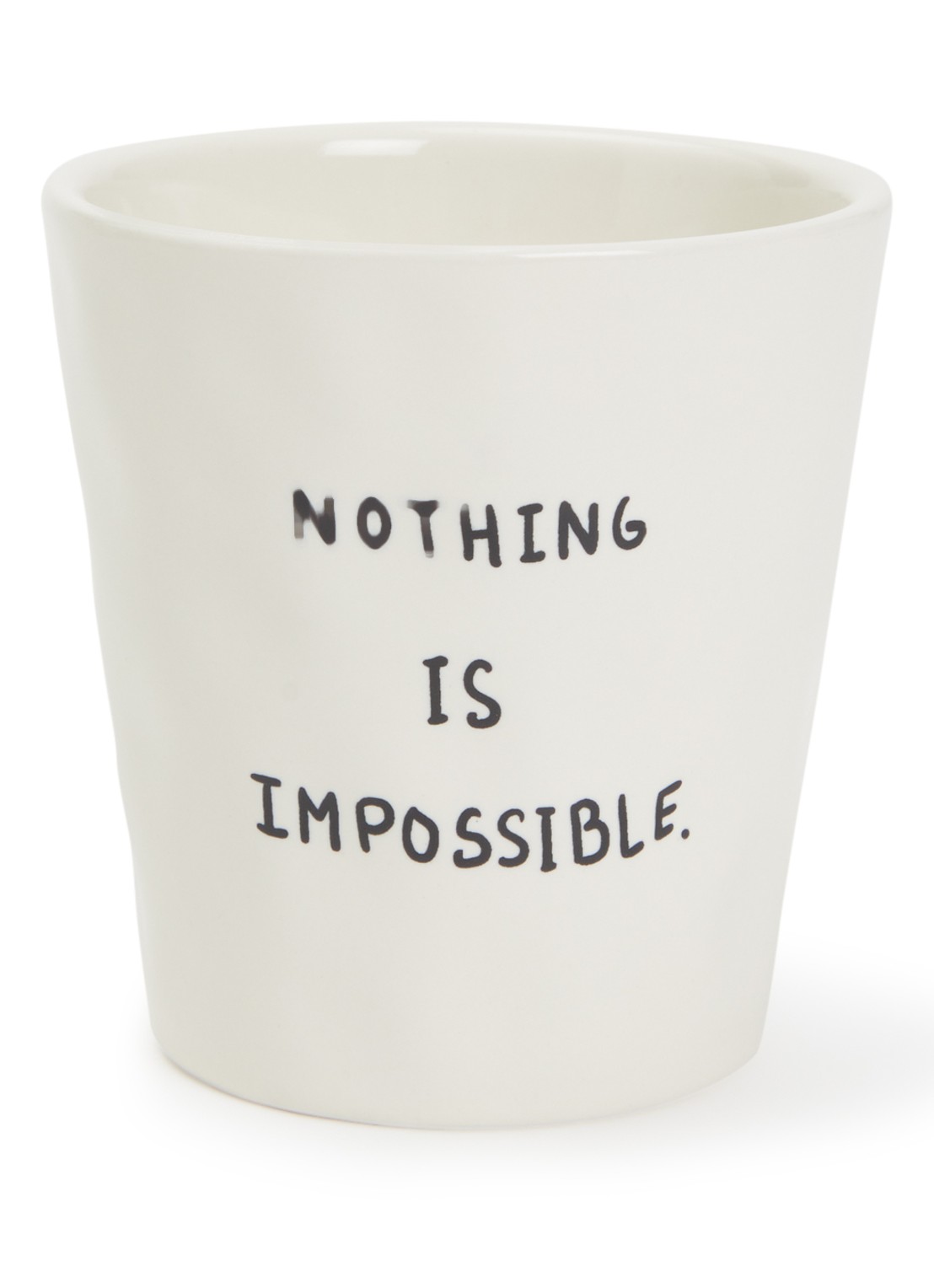 Anna + Nina Nothing is impossible kopje 20 cl  - voorkant wit