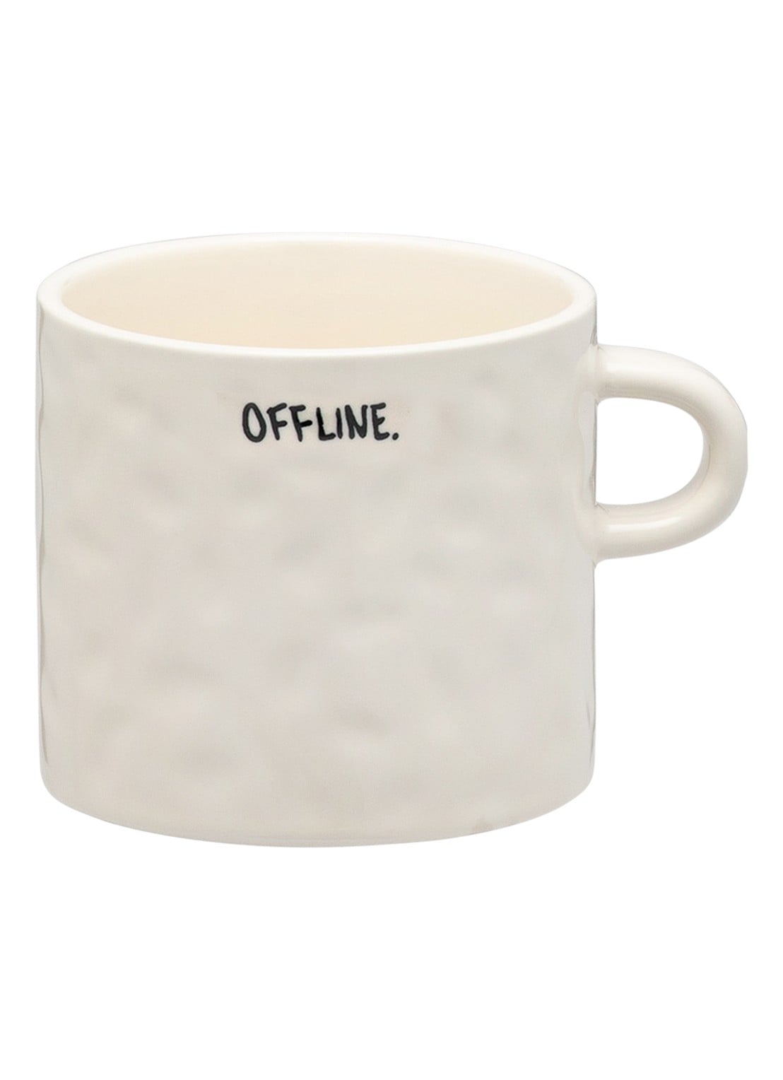 Anna + Nina Offline mok 50 cl - voorkant wit
