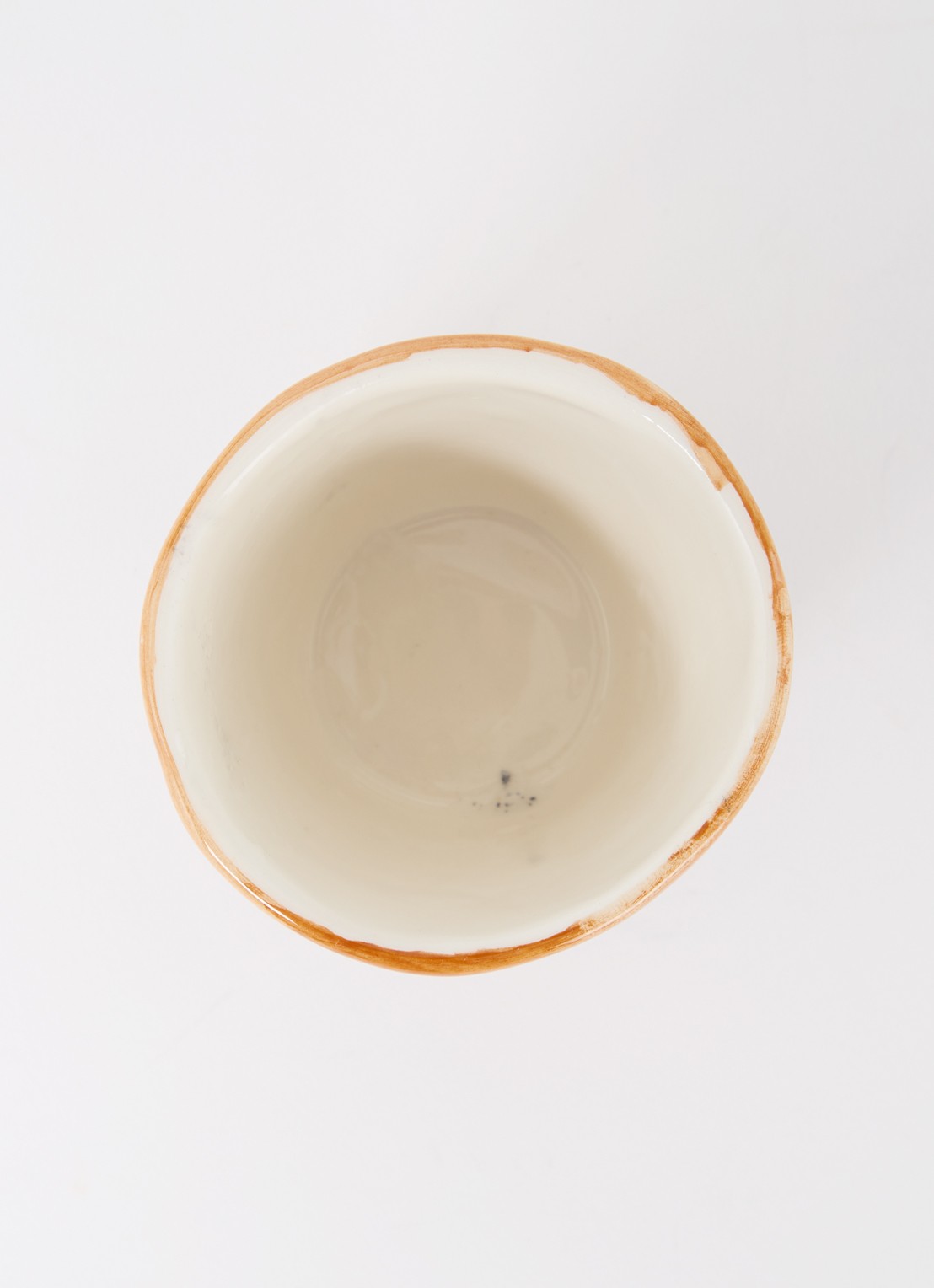 Anna + Nina Panter espressokopje 10 cl - voorkant 2 oranjebruin