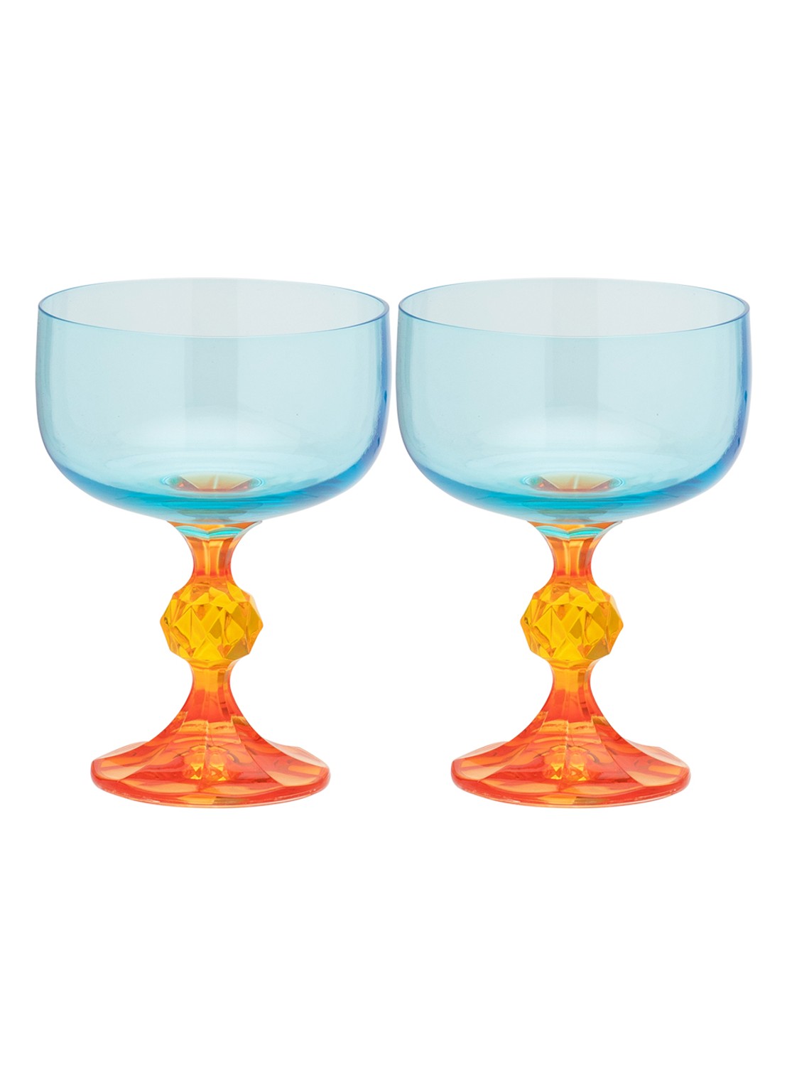 Anna + Nina Paradise cocktailglas set van 2 - detail 3 multicolor