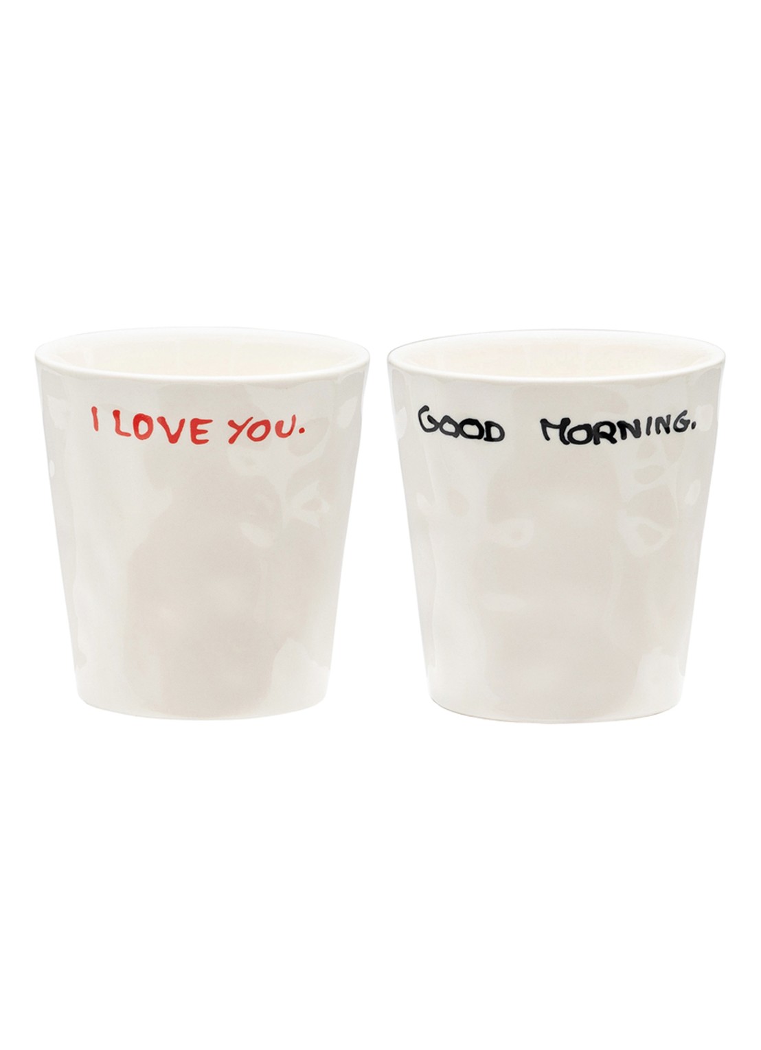 Anna + Nina Perfect Morning kopje 20 cl set van 2 - voorkant 3 wit
