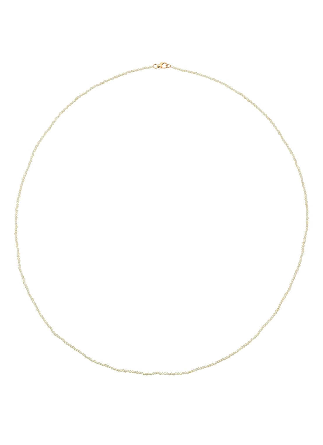 Anna + Nina Peridot Gemstone ketting - voorkant 2 goud