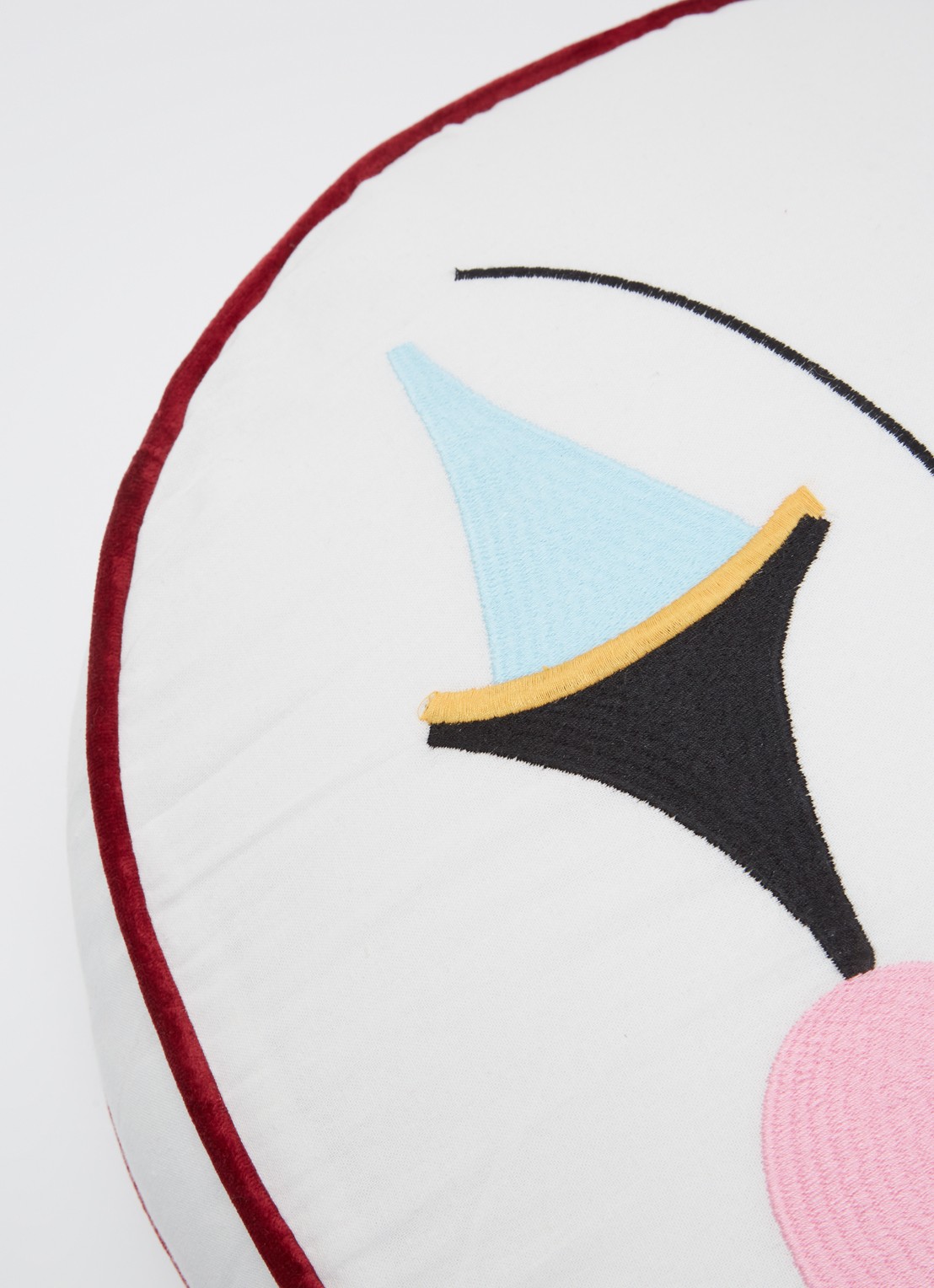 Anna + Nina Pierrot sierkussen 42 x 42 cm - detail 4 wit