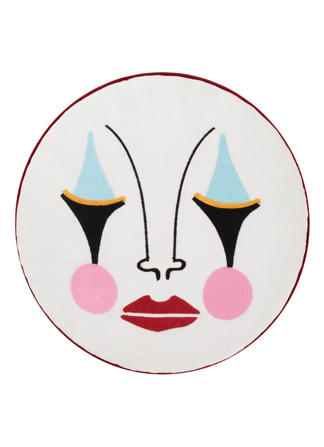 Anna + Nina Pierrot sierkussen 42 x 42 cm - voorkant wit