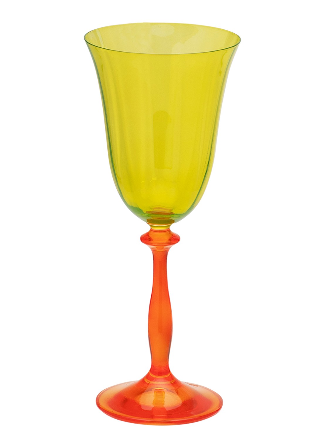 Anna + Nina Poppy witte wijnglas 20 cl - voorkant multicolor