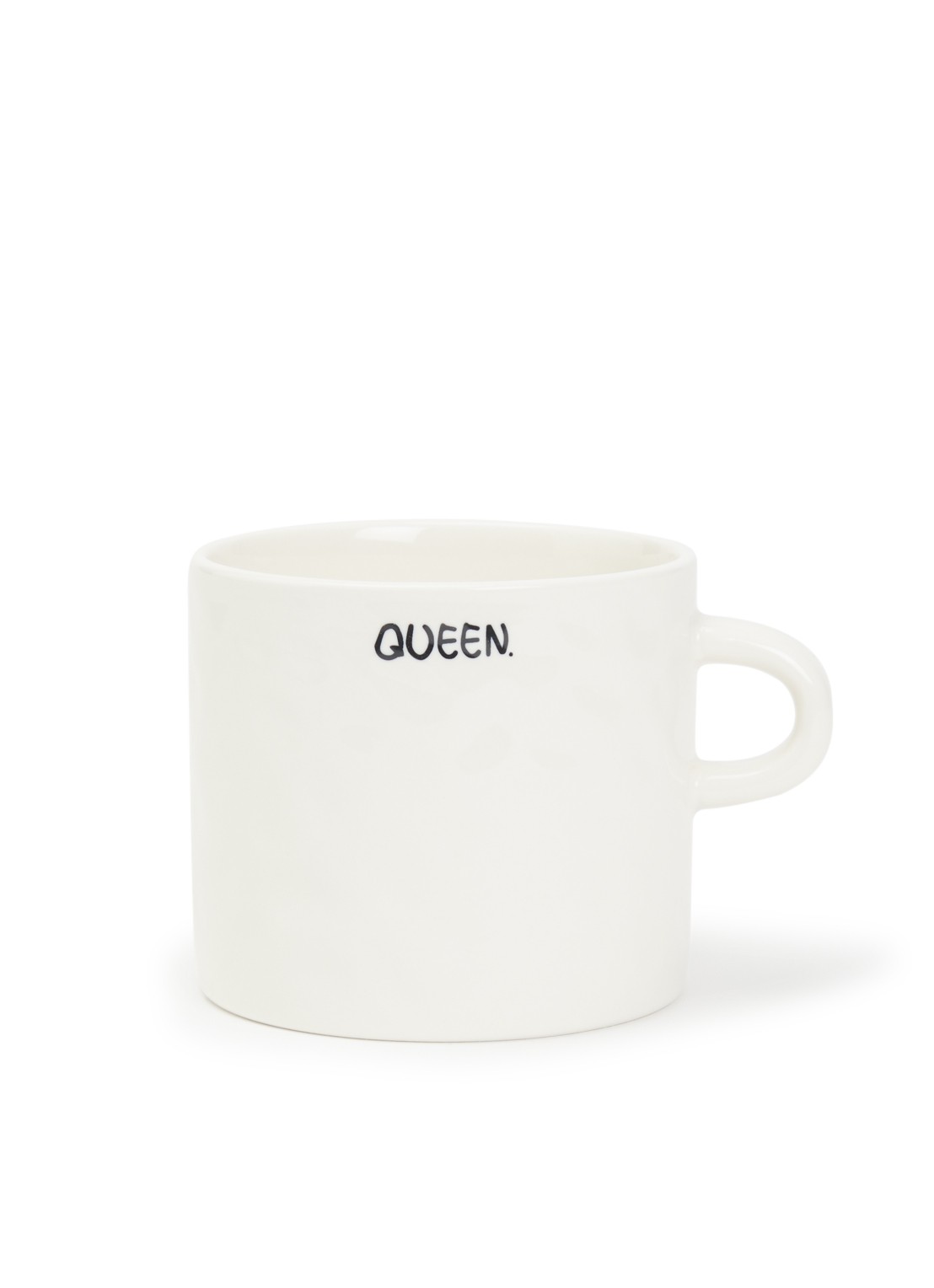 Anna + Nina Queen mok 50 cl - voorkant gebroken wit