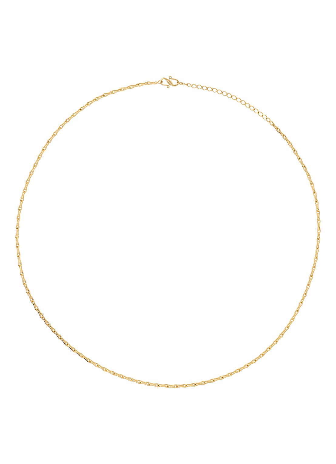 Anna + Nina Radiant Plain ketting verguld - detail goud
