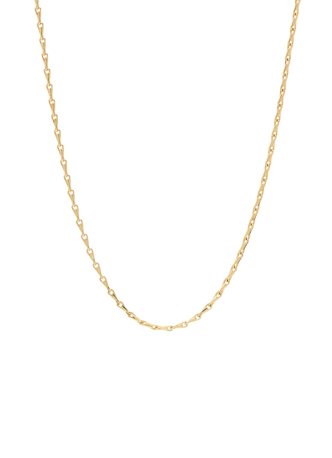Anna + Nina Radiant Plain ketting verguld - voorkant 2 goud