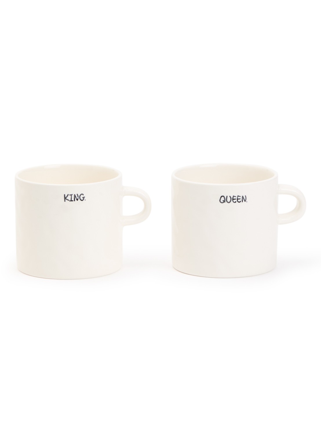 Anna + Nina Royal mok 50 cl set van 2 - voorkant gebroken wit