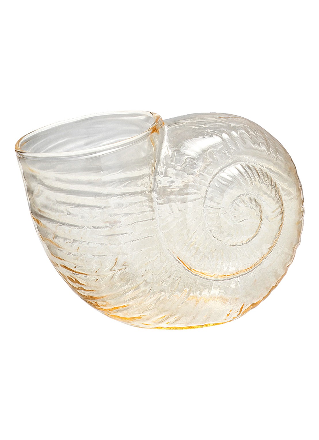 Anna + Nina Sand Shell vaas 10,5 cm - voorkant transparant