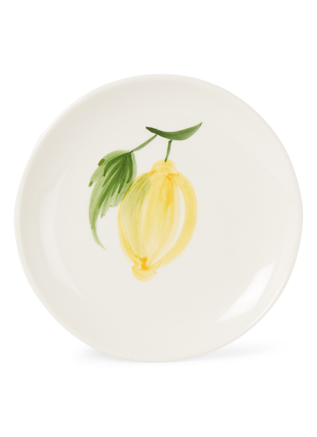 Anna + Nina Sicilian Lemon gebaksbordje 15 cm - voorkant geel
