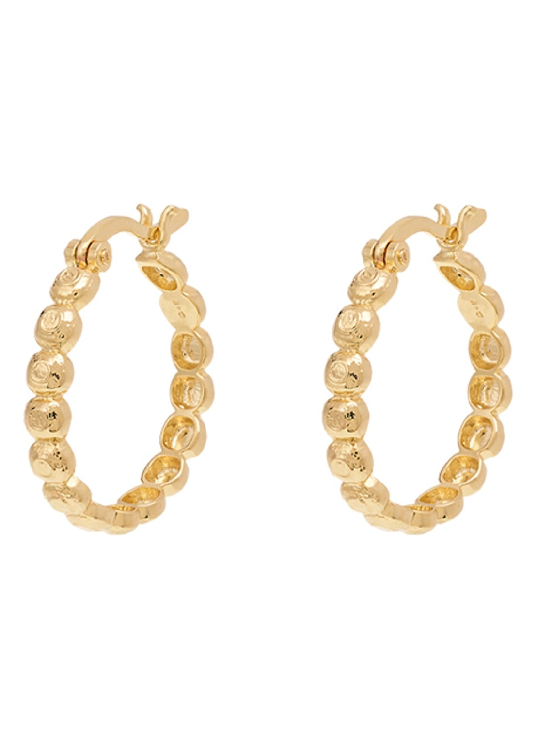 Anna + Nina Small Relic oorringen - voorkant goud