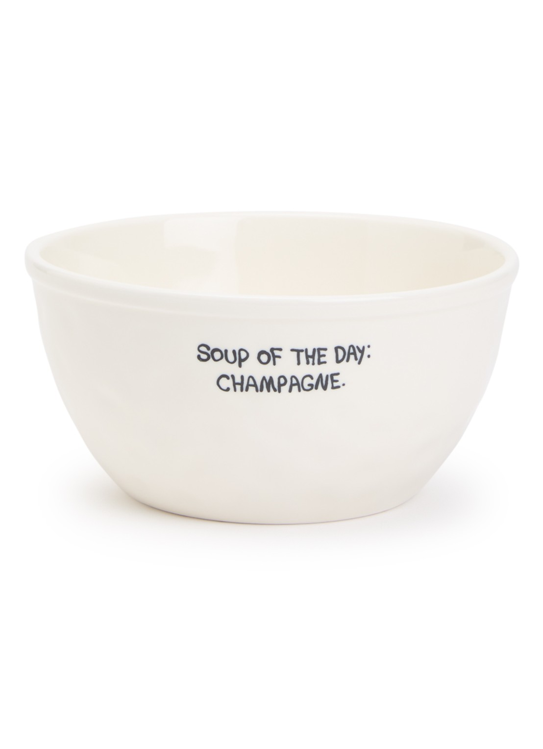 Anna + Nina Soup Of The Day kom 14,5 cm - voorkant gebroken wit