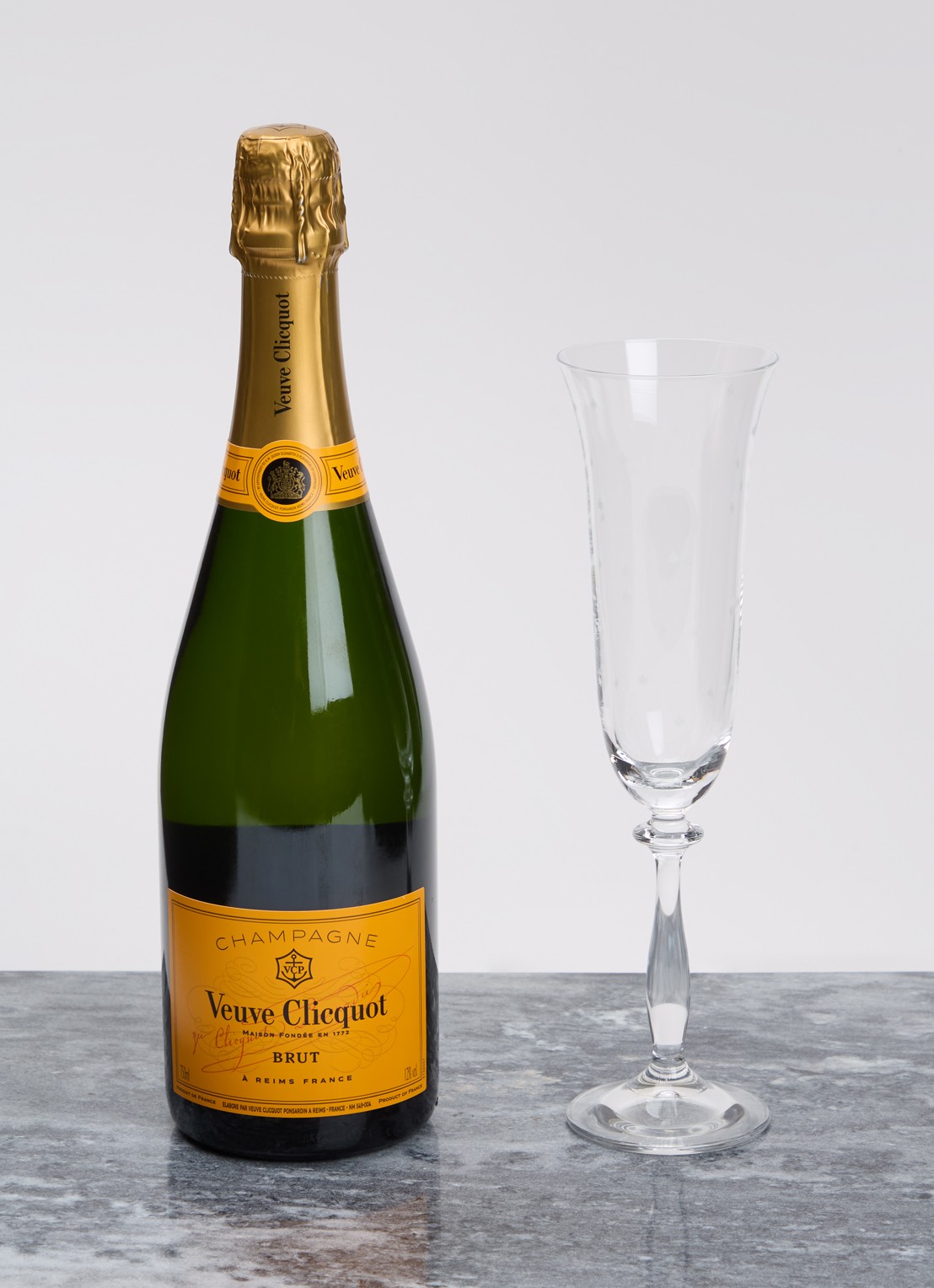 Anna + Nina Starry Eve champagne glas 20 cl set van 2 - voorkant 2 transparant