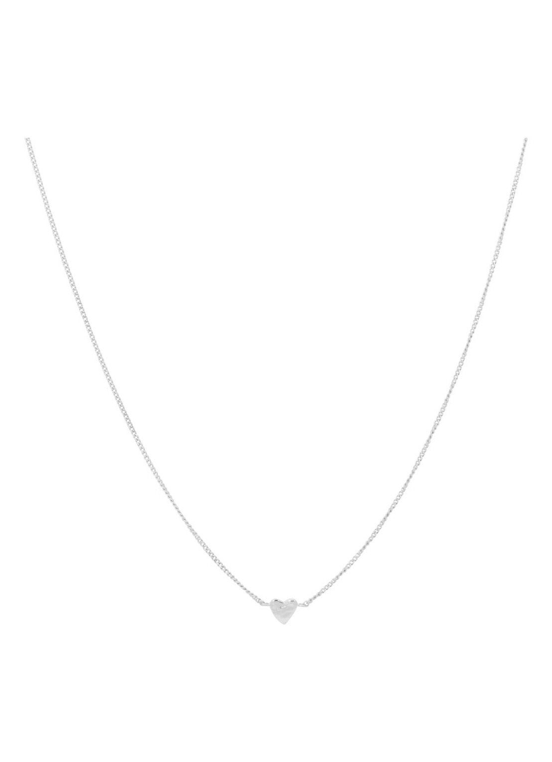 Anna + Nina Te Quiero ketting van zilver - voorkant zilver