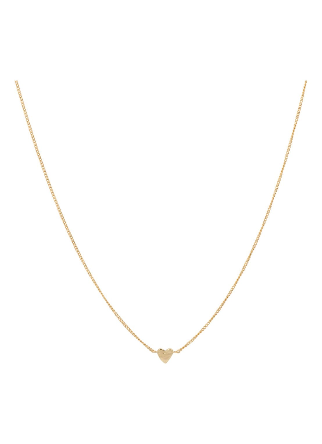 Anna + Nina Te Quiero ketting verguld - voorkant goud