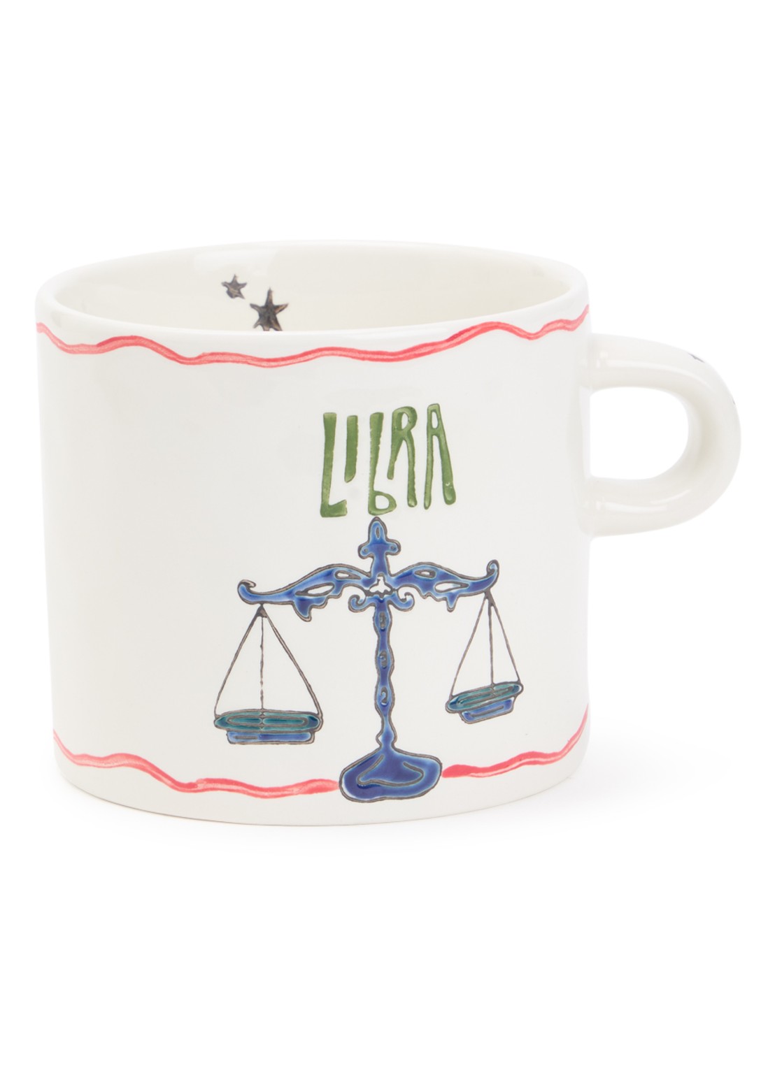 Anna + Nina The Libra Zodiac mok 50 cl - voorkant gebroken wit