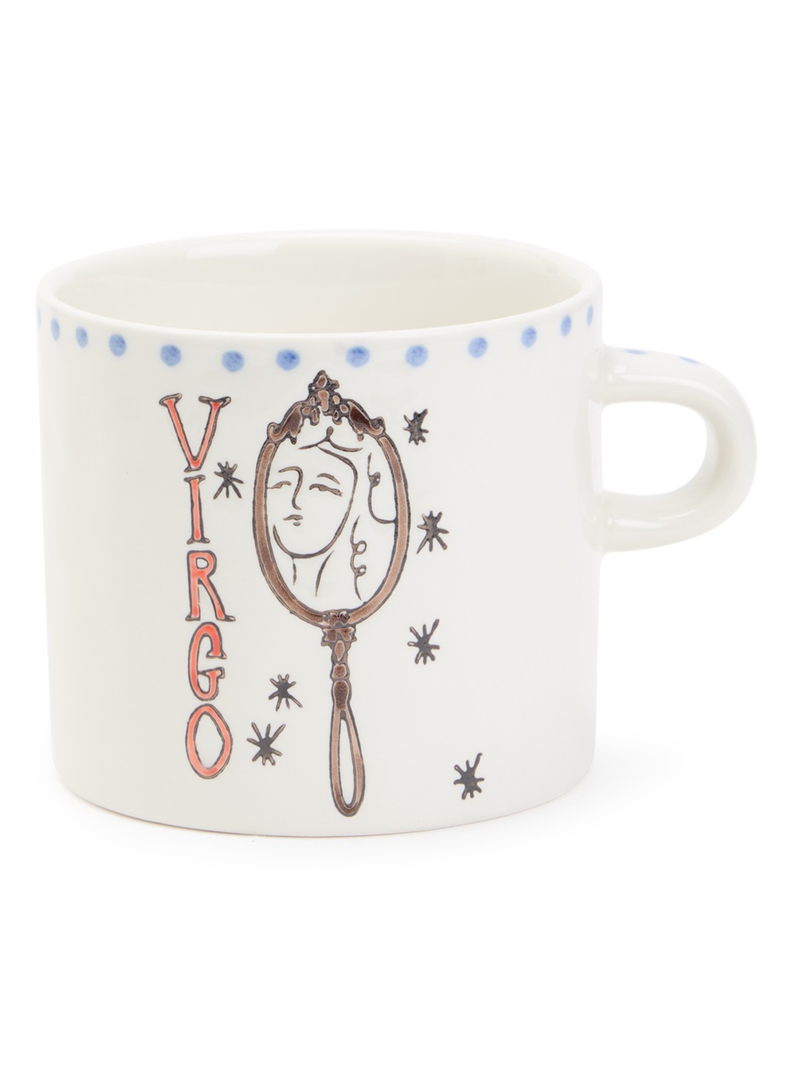 Anna + Nina The Virgo Zodiac mok 50 cl - voorkant gebroken wit