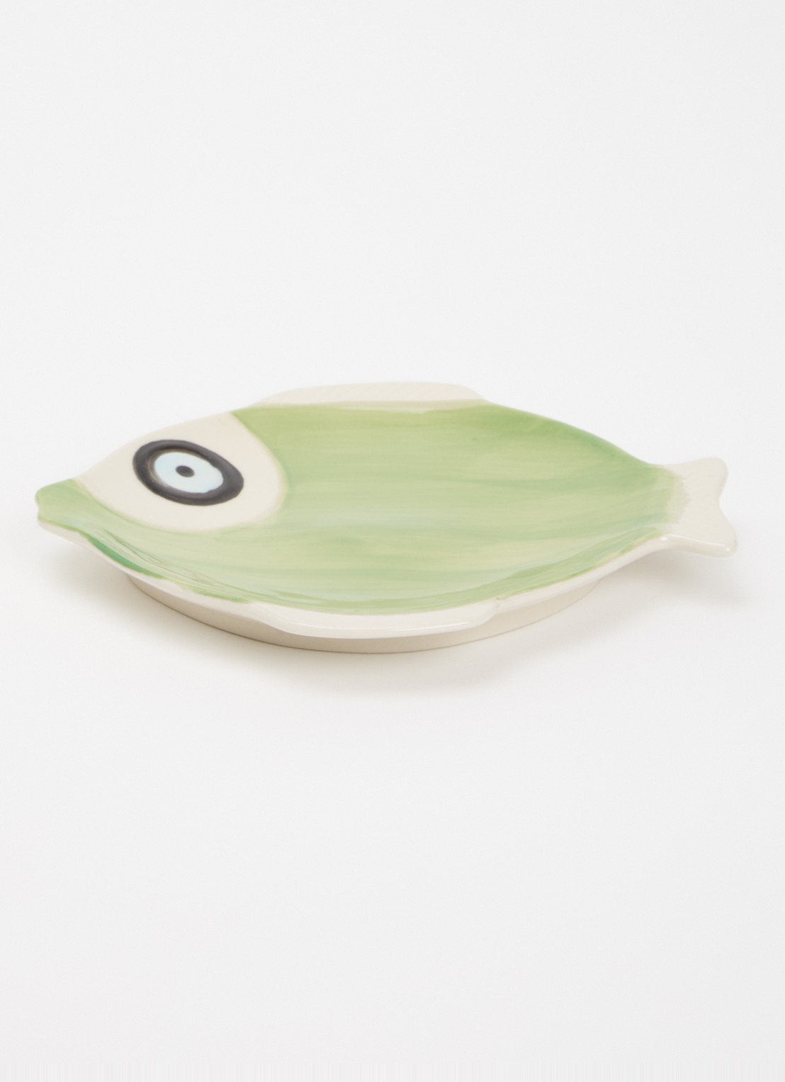 Anna + Nina Tidal Fish serveerschaal 17 cm - voorkant 2 groen