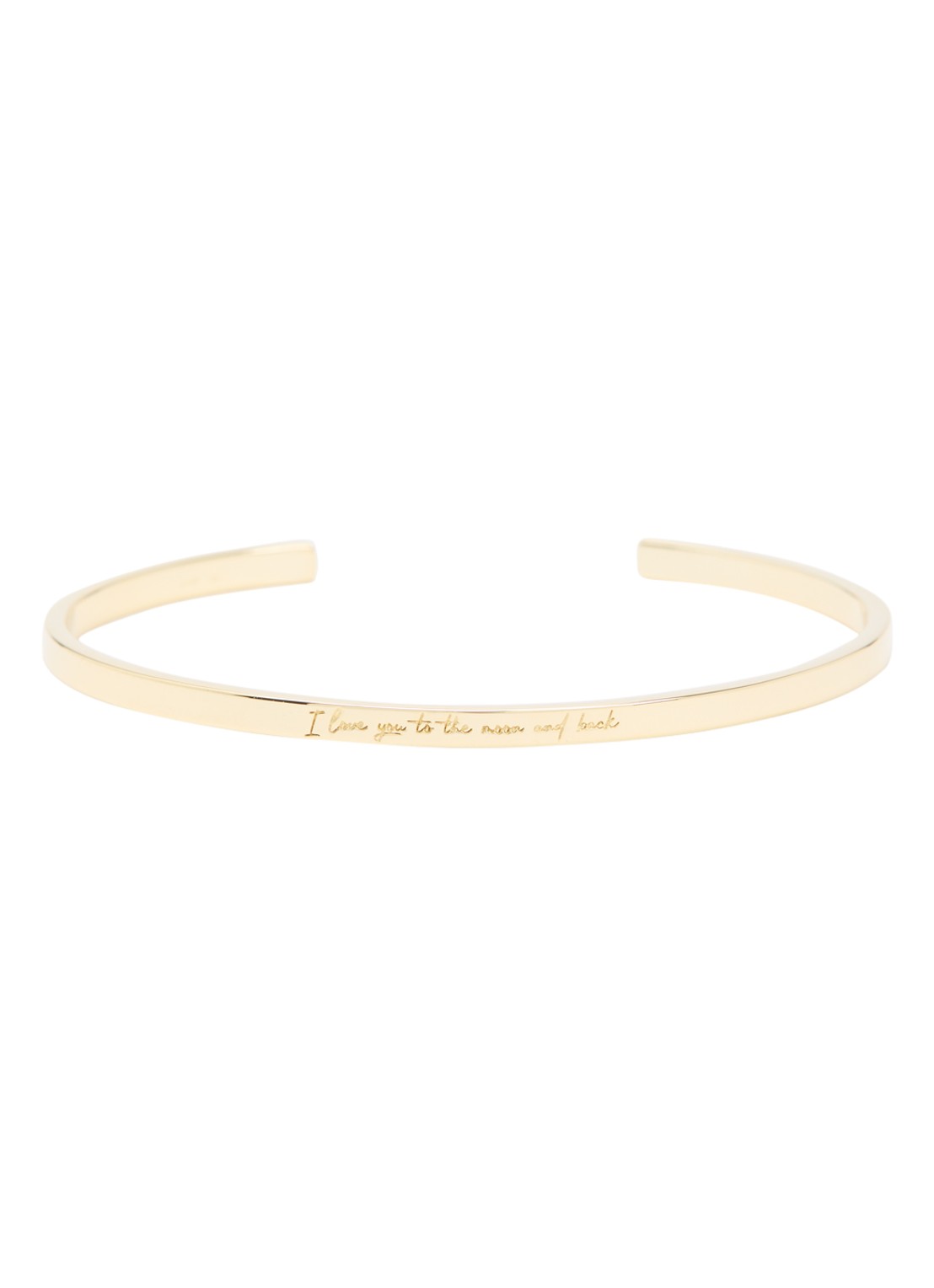 Anna + Nina To The Moon And Back bangle verguld - voorkant goud