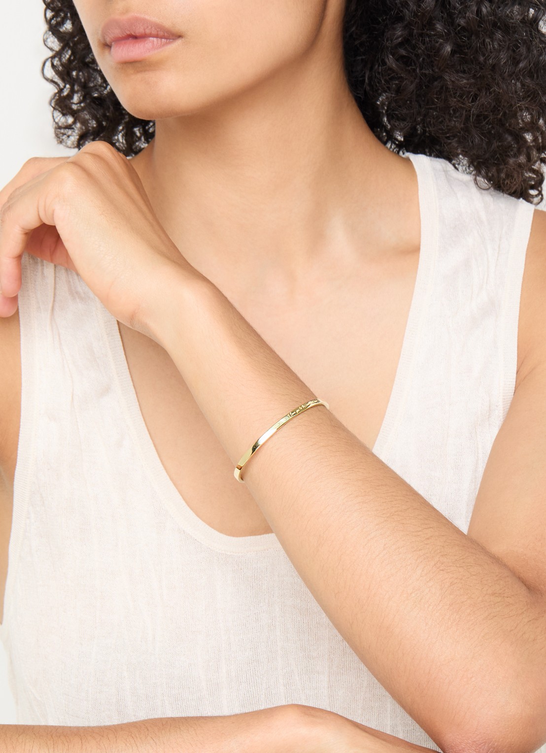 Anna + Nina To The Moon And Back bangle verguld - voorkant 3 goud