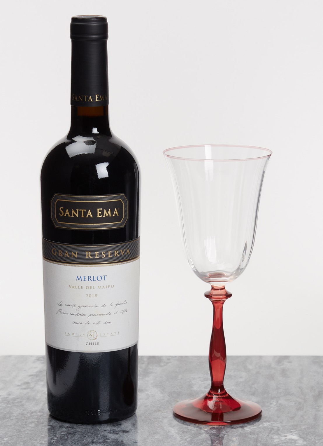 Anna + Nina Toasts & Tales Optic wijnglas 25 cl set van 4 - voorkant 2 multicolor