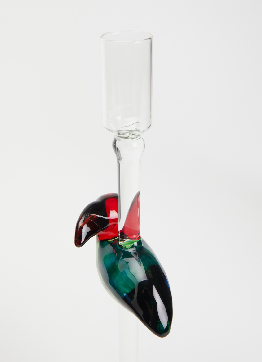 Anna + Nina Toucan kandelaar 26 cm - voorkant 2 multicolor