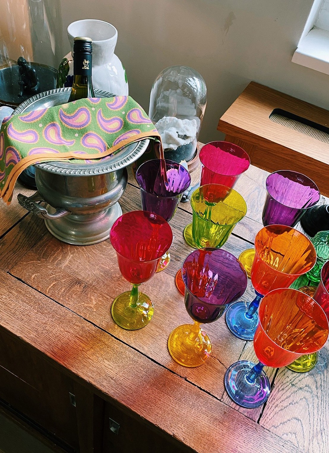 Anna + Nina Witte wijnglas 20 cl set van 4 - detail 2 multicolor