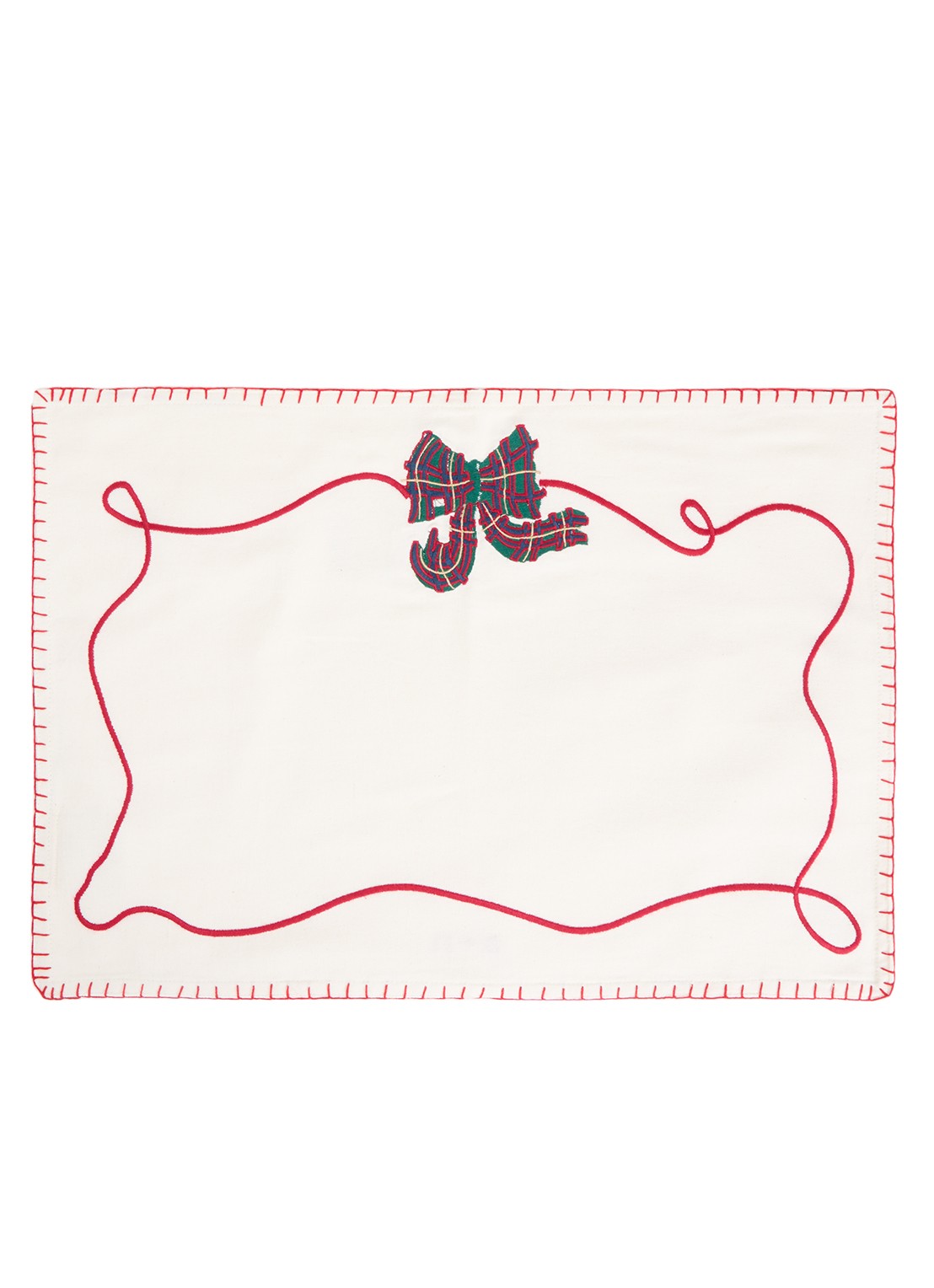 Anna + Nina Wrapped up in Christmas placemat 35 x 30 cm  - voorkant rood
