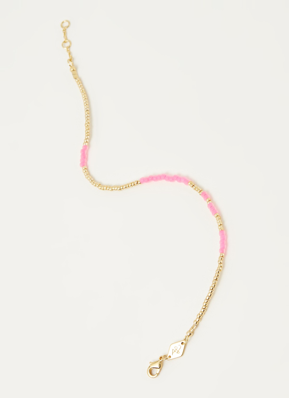 ANNI LU Asym armband met kralen  - detail goud