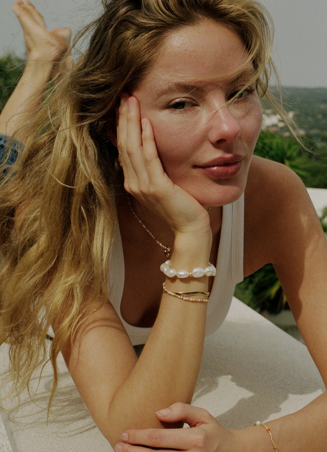 ANNI LU Big Stellar parel armband  - voorkant 2 goud