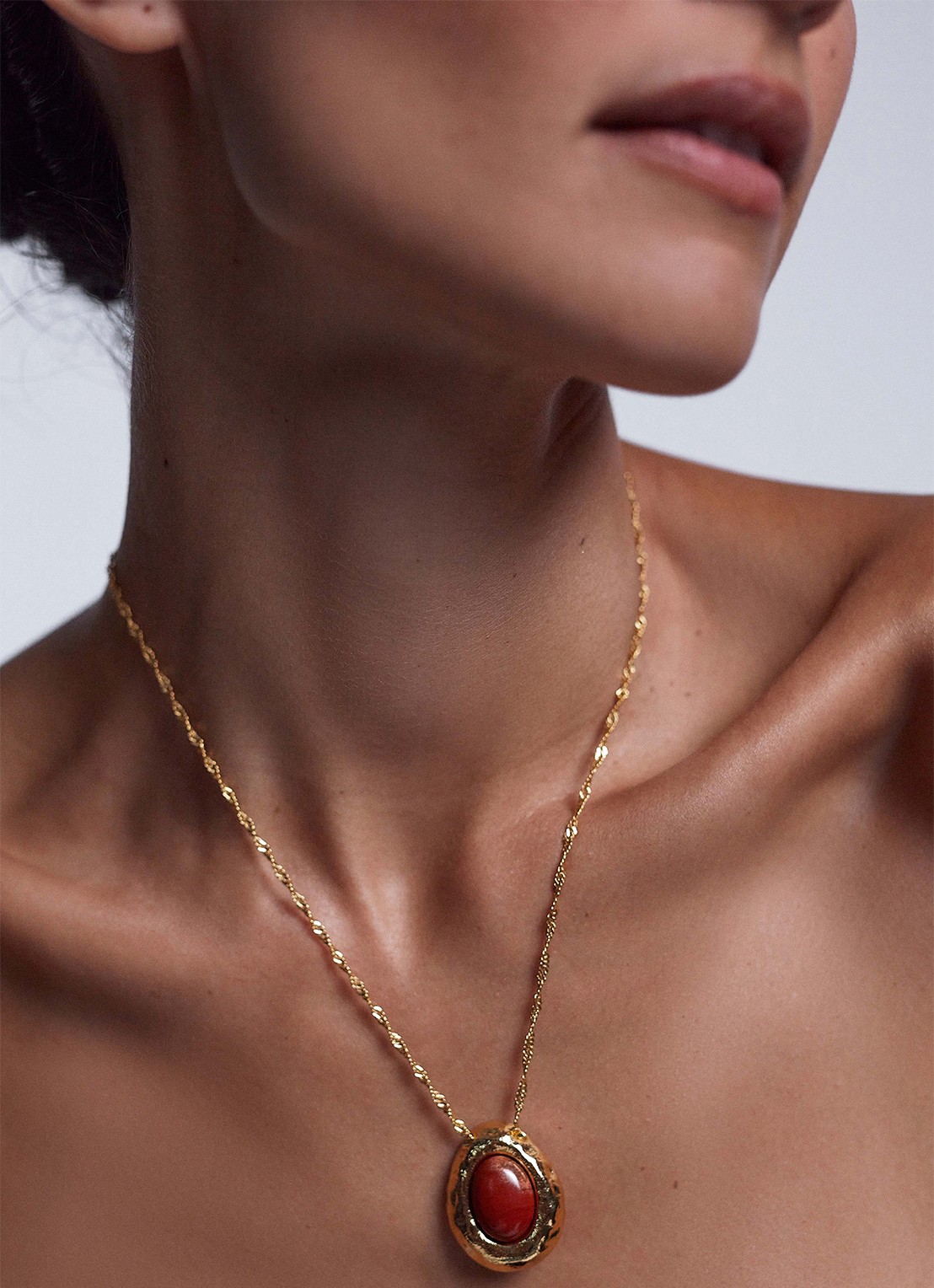 ANNI LU Cherry on top ketting verguld - voorkant 2 goud