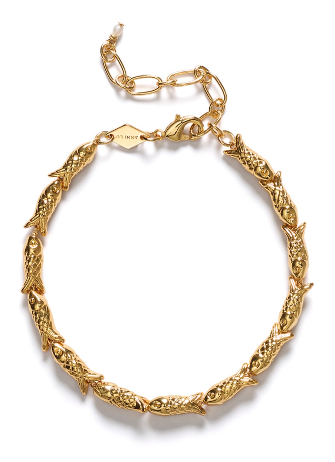 ANNI LU Fishy armband verguld - voorkant 3 goud